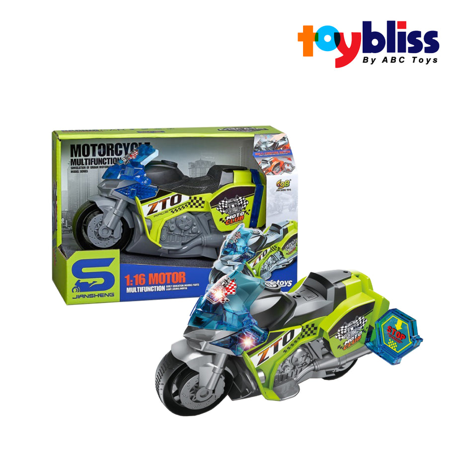 Toybliss 1:16 Multifunction Motorcycle (JS127), Ages 3+ (Damage Box)