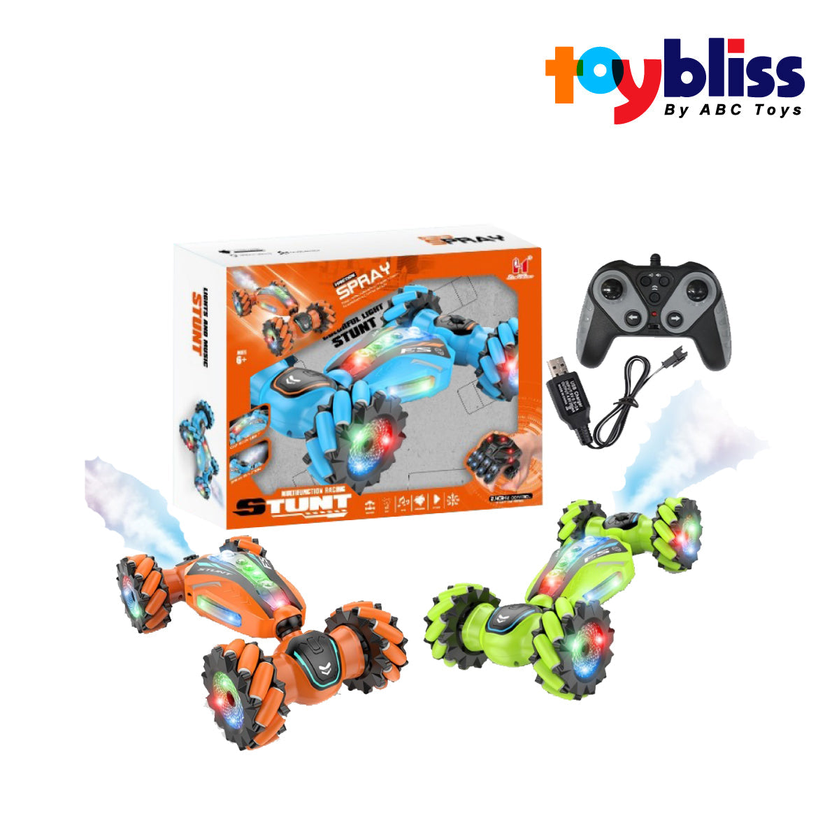 Toybliss - LEAD HONOR Spray Remote Control Stunt Racing Car (LH-C088-3), Age 6+