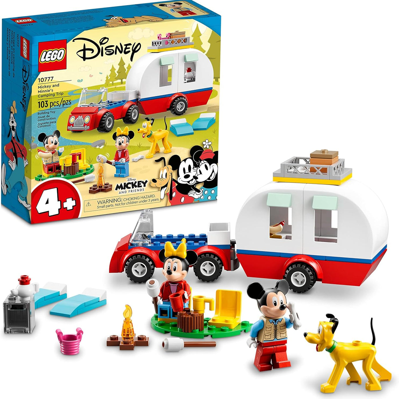 Lego 10777 Mickey Mouse And Minnie Mouse'S Camping Trip, Ages 4+