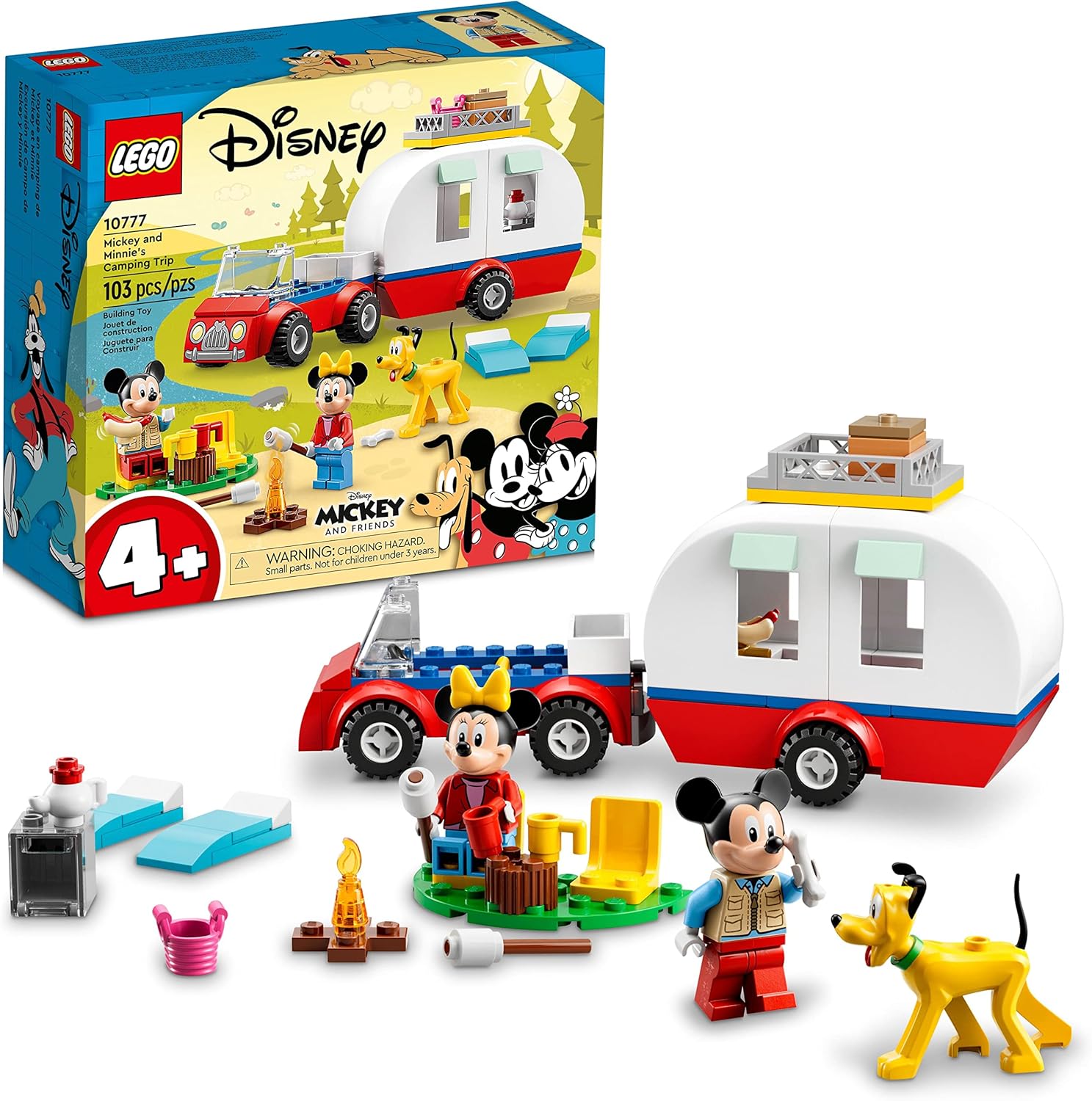 Lego 10777 Mickey Mouse And Minnie Mouse'S Camping Trip, Ages 4+