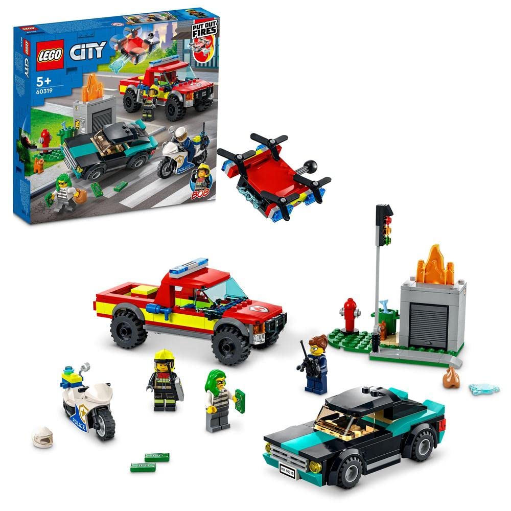 Lego 60319 Fire Rescue & Police Chase, Ages 5+