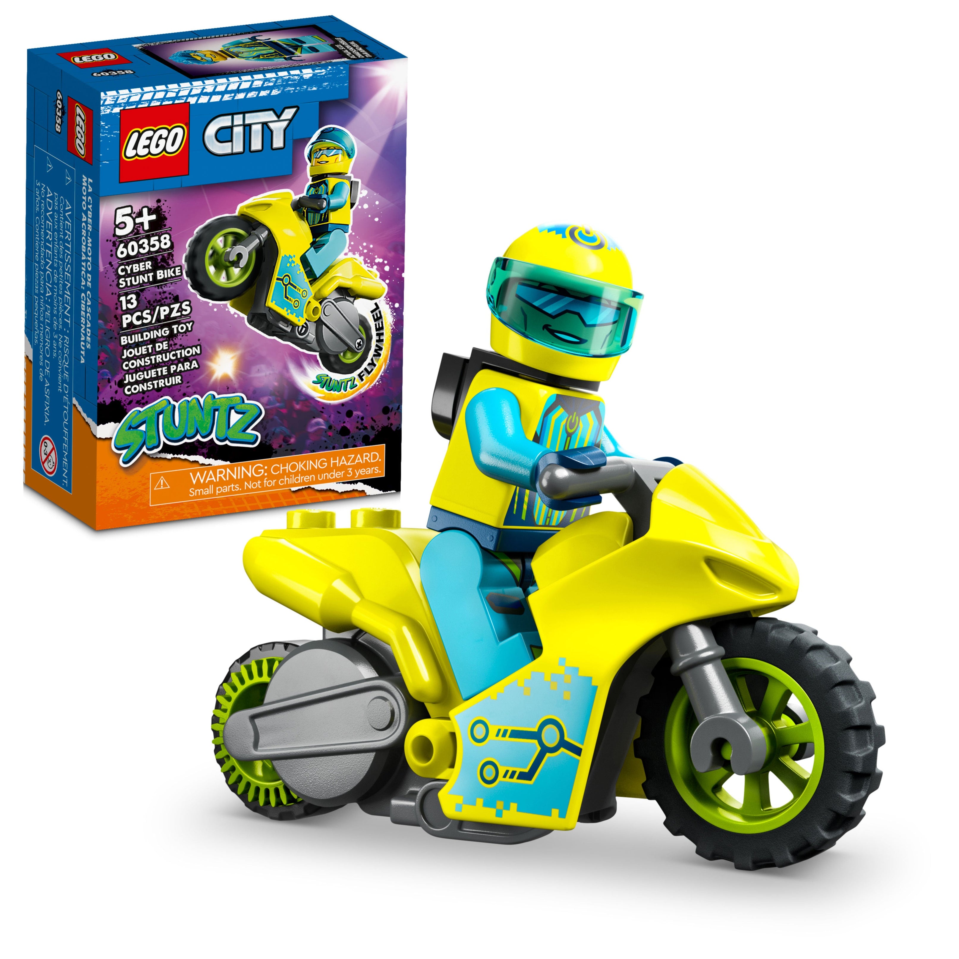 Lego 60358 Cyber Stunt Bike V29, Ages 5+