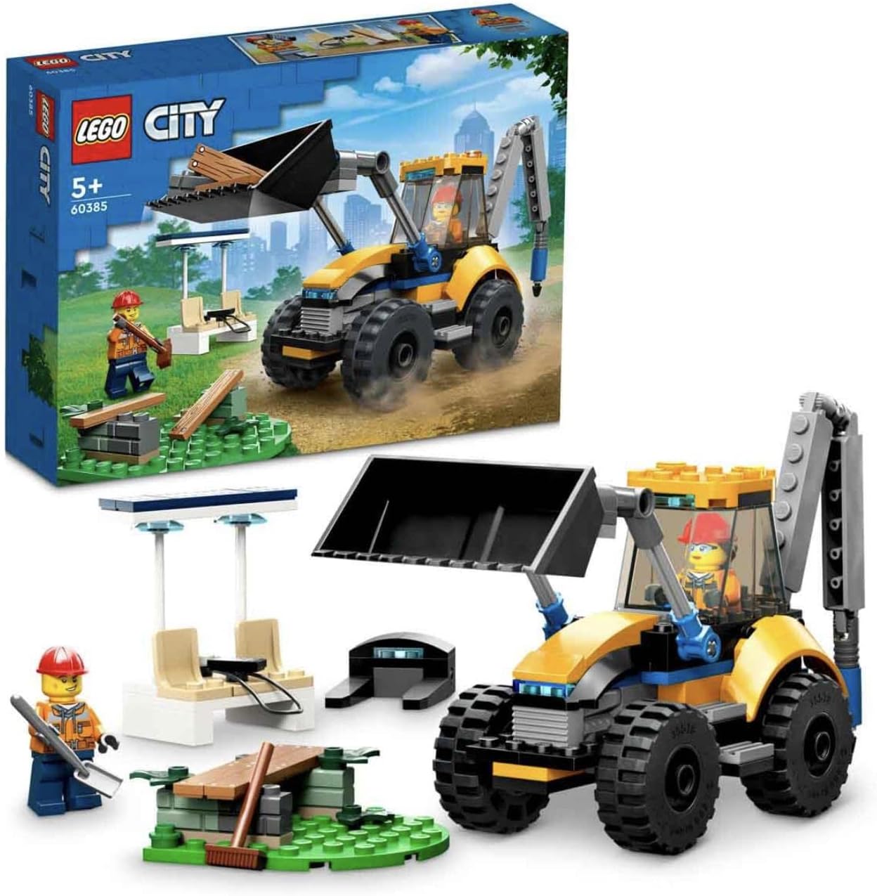 Lego 60385 City Construction Digger, Ages 5+