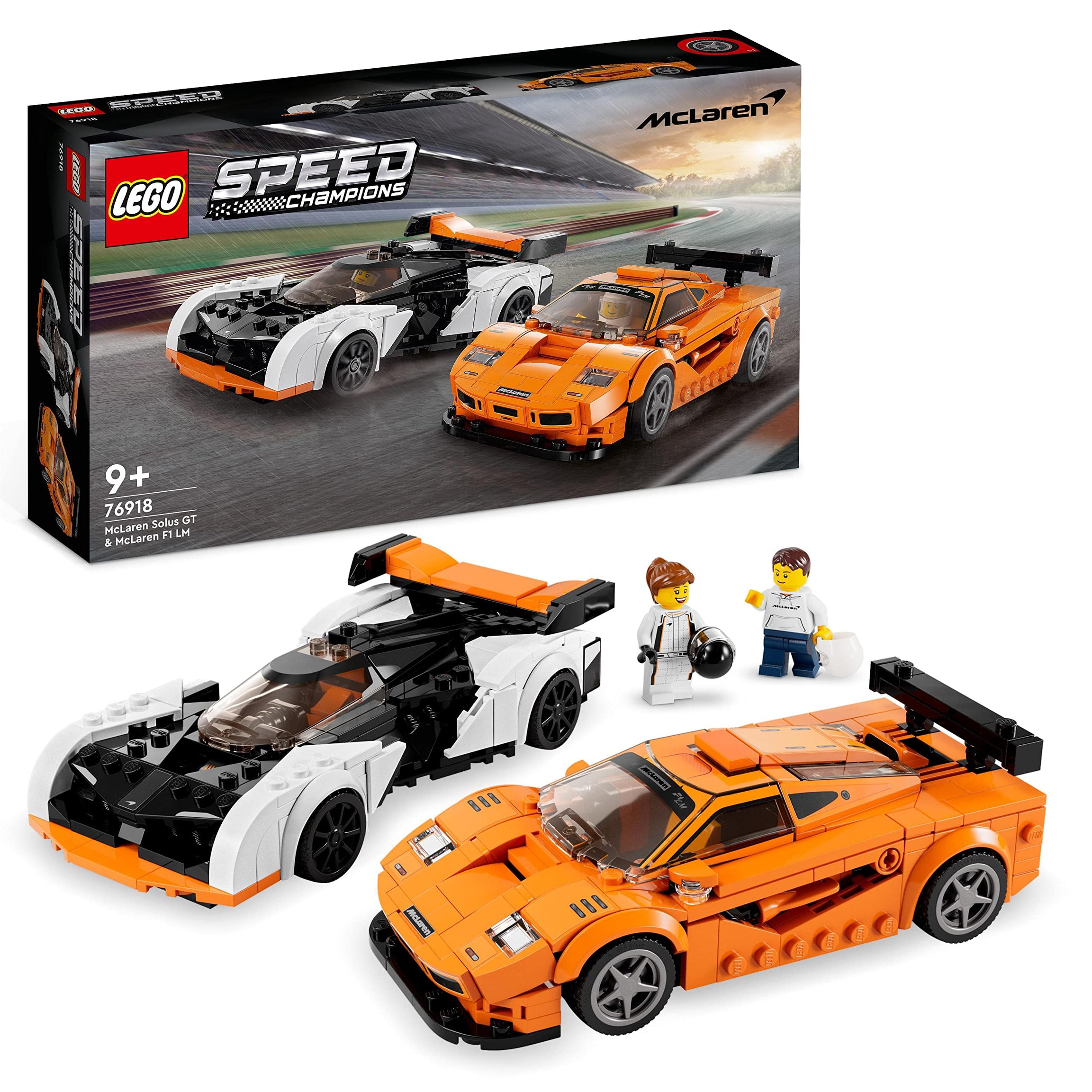 Lego 76918 Mclaren Solus Gt & Mclaren F1 Lm.. V29, Ages 9+