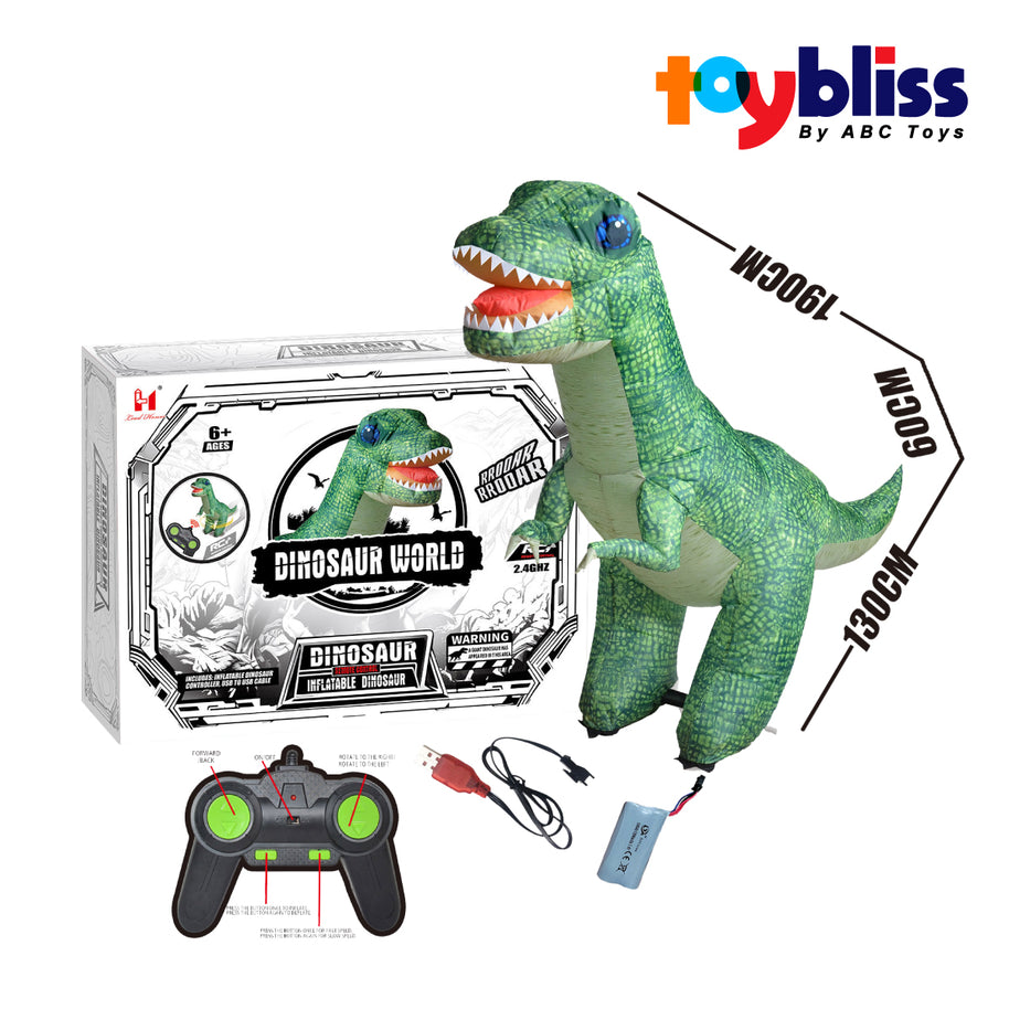 Toybliss Inflatable RC Dinosaur with Sounds (LH-DO18), Ages 6+