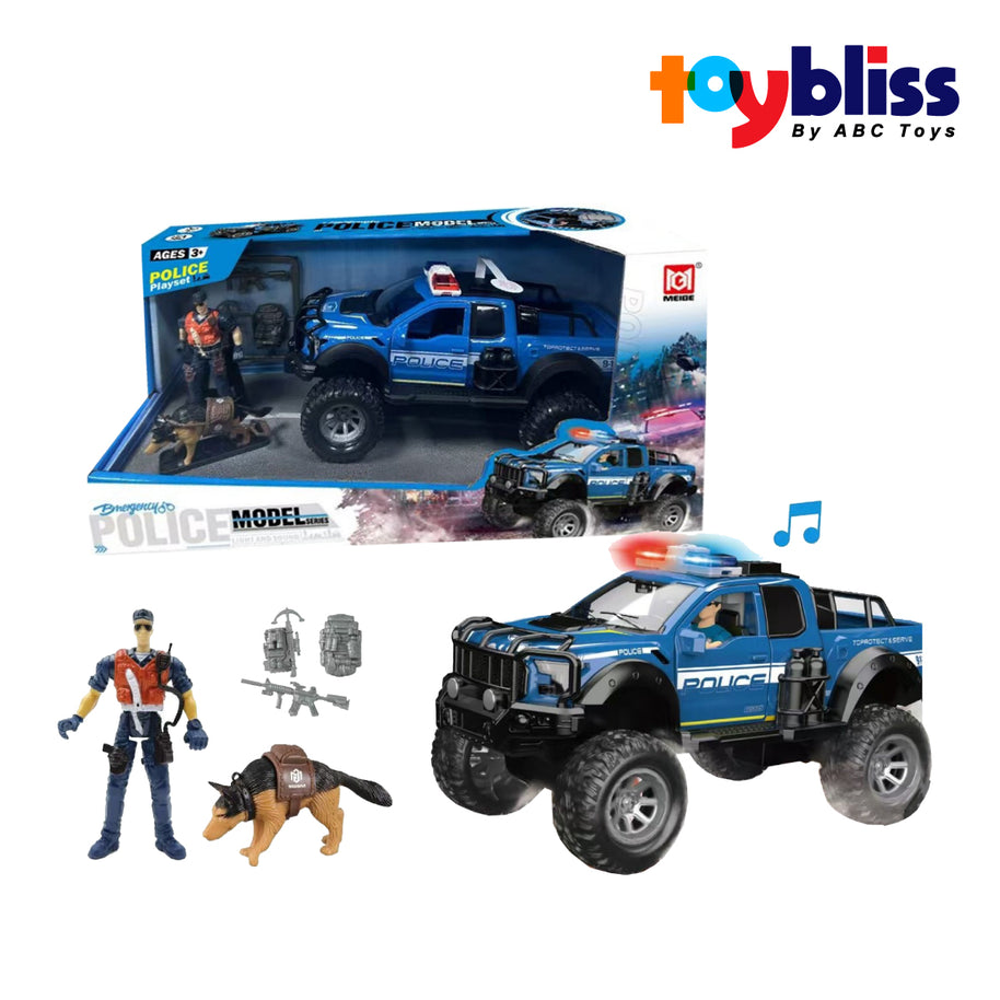 Toybliss MEIGE Police Playset with Light & Sound (8850), Ages 3+