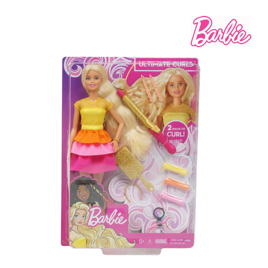 Barbie GBK24 Ultimate Curls Doll & Playset (Damaged Box)