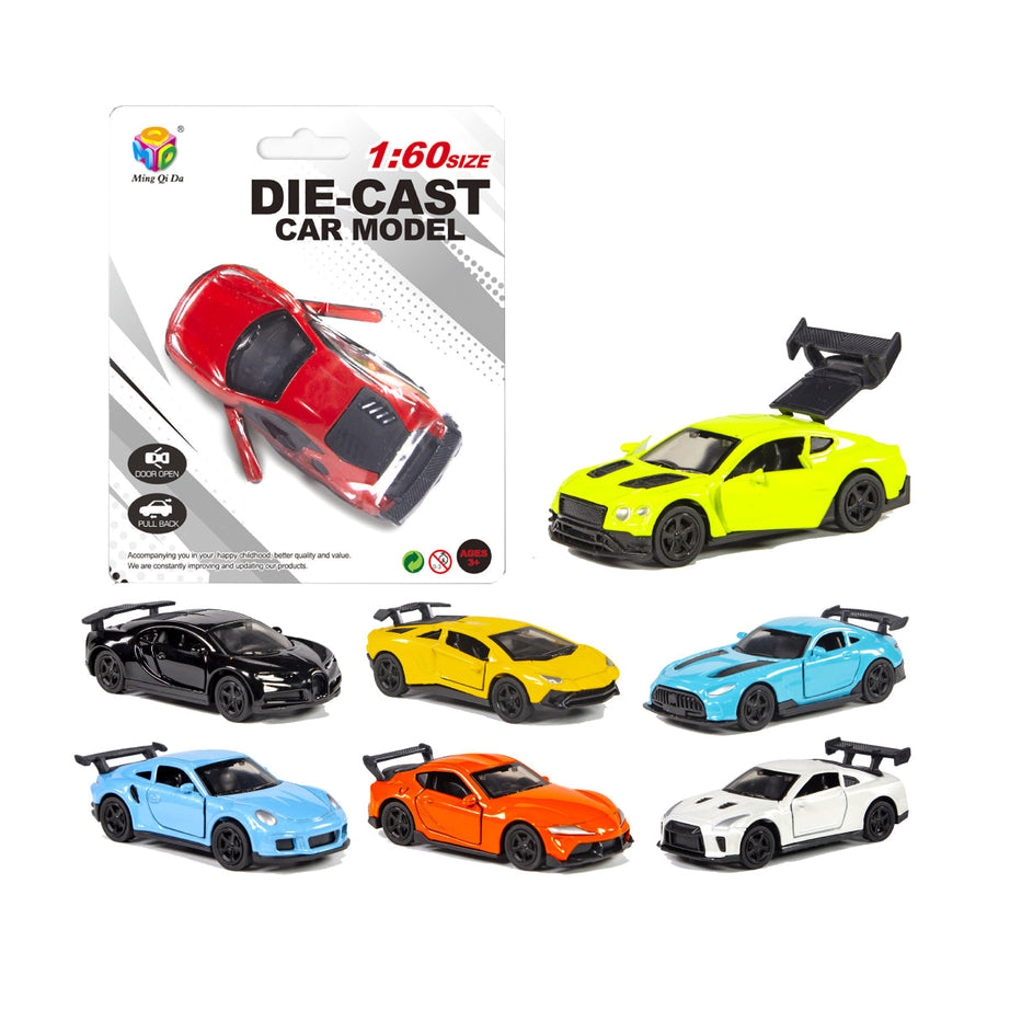 Toybliss Ming Qi Da 1:60 Die-Cast Pull-Back Car (302-1), Ages 3+