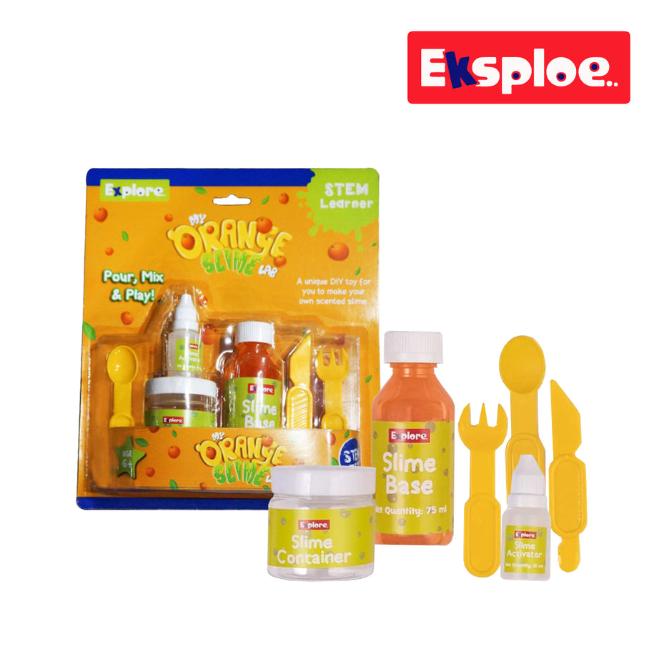 EKSPLOE 13029 My Orange Explosion Slime Lab, Ages 3+