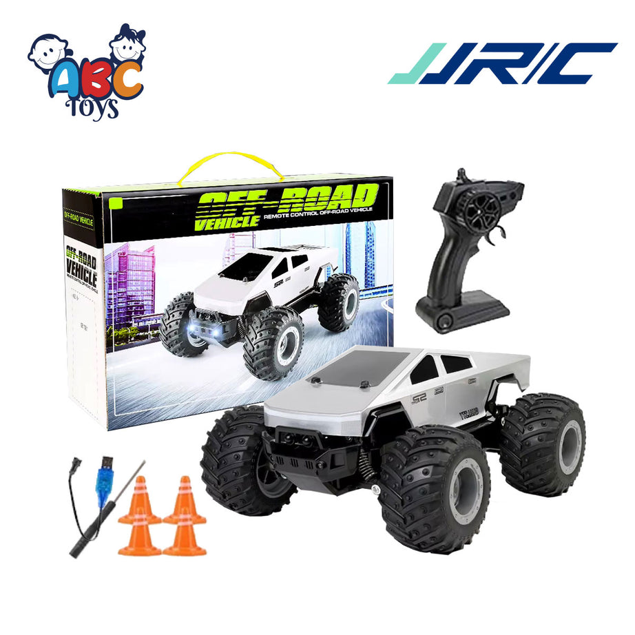 JJRC GB1081 2.4 GHz 4WD All Terrain RC Cyber Monster Truck with Headlights, Ages 8+