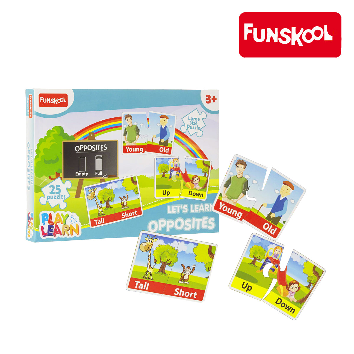 Funskool P&L Opposites Puzzle Play Set, Ages 3+ (Damaged Box)