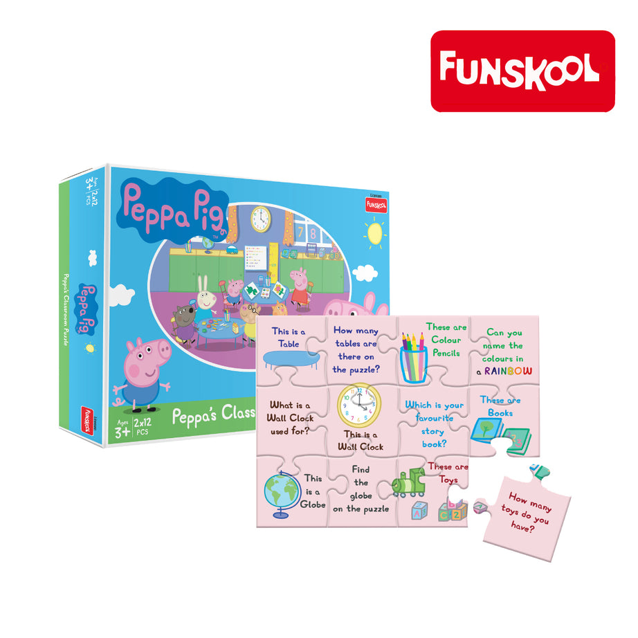 Funskool Peppa Pig Classroom 2 In 1 Puzzle