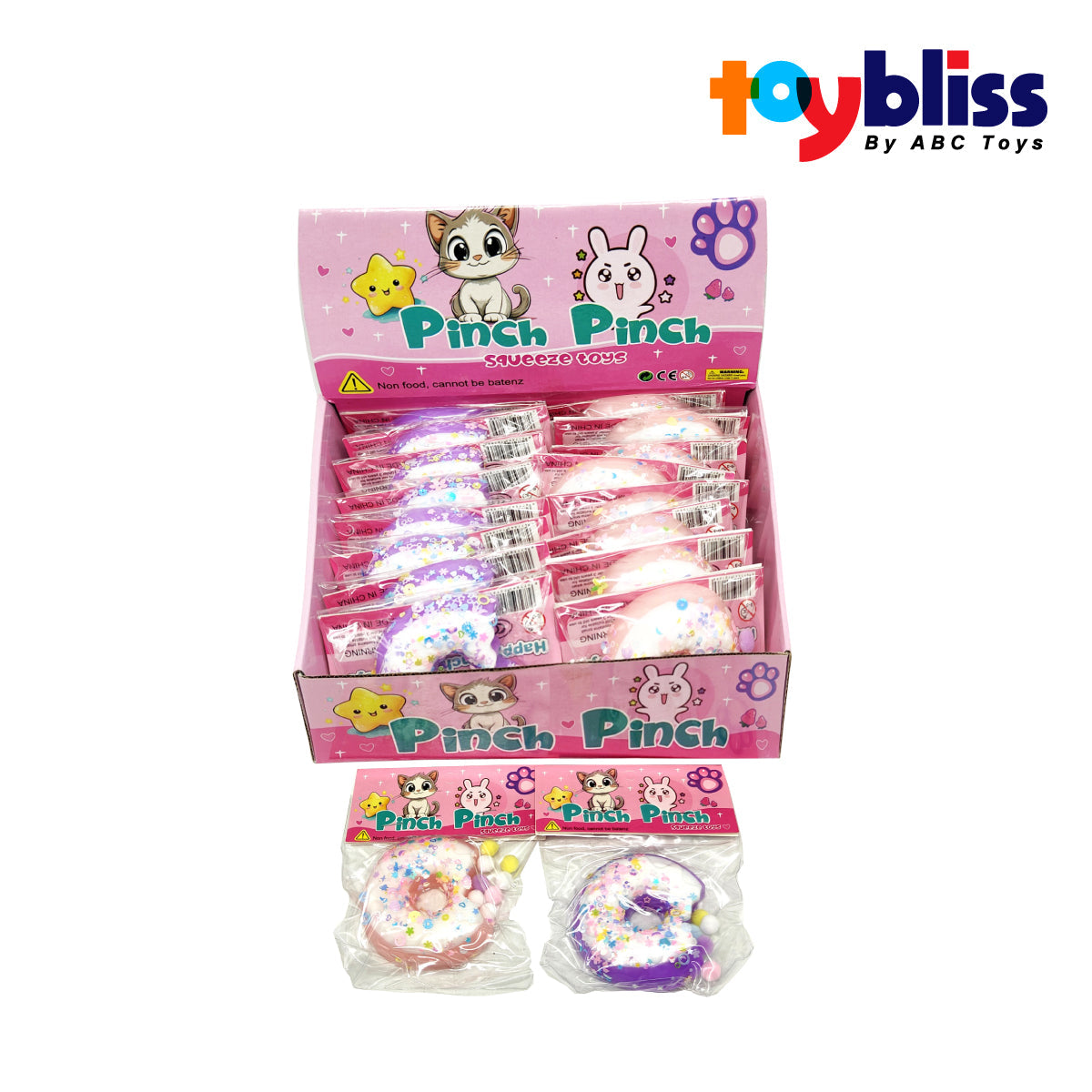 Toybliss Pinch Pinch Doughnut Squeeze Toy, Age 3+