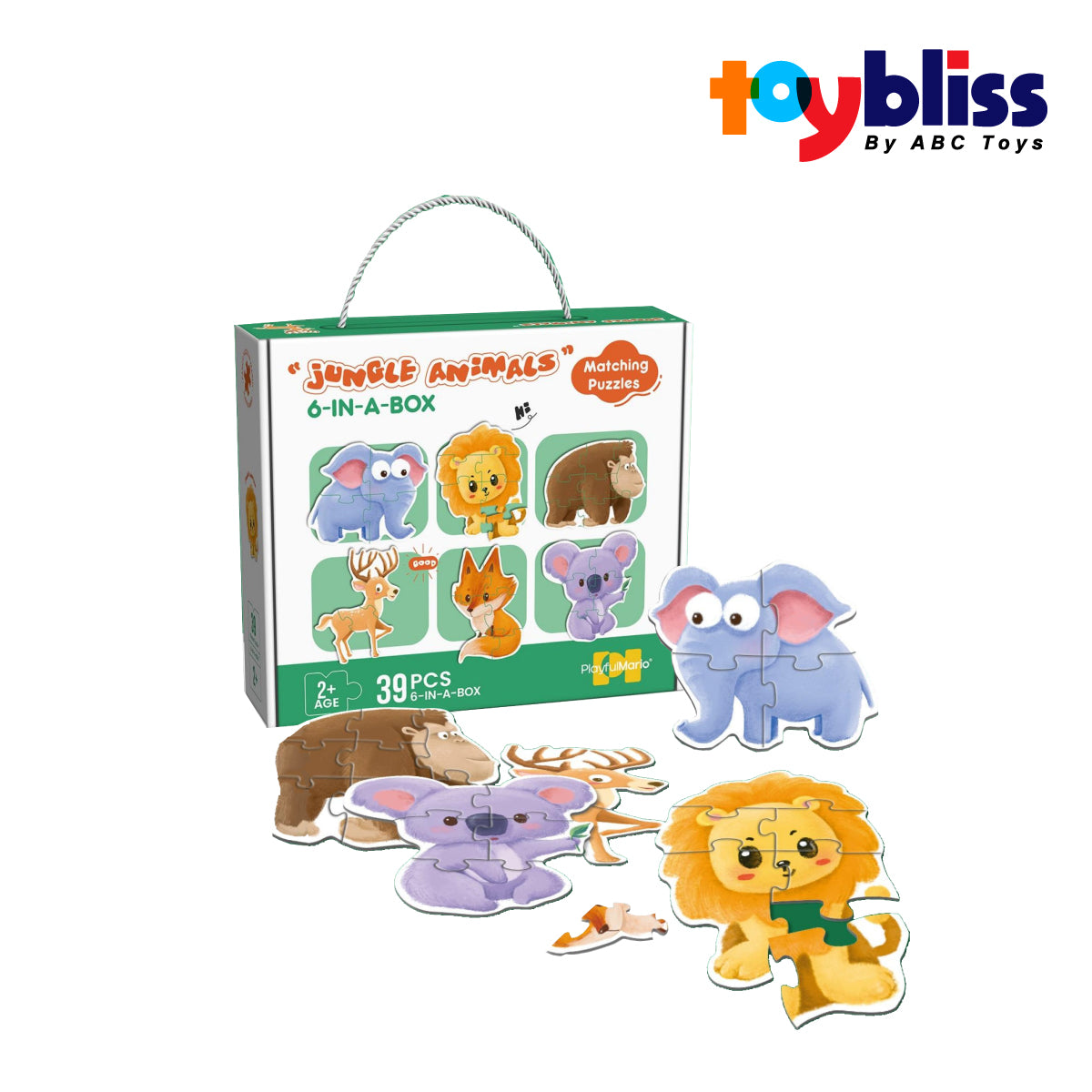 Toybliss PlayfulMario 6in1 Jungle 39Pcs Puzzle (88767), Ages 2+