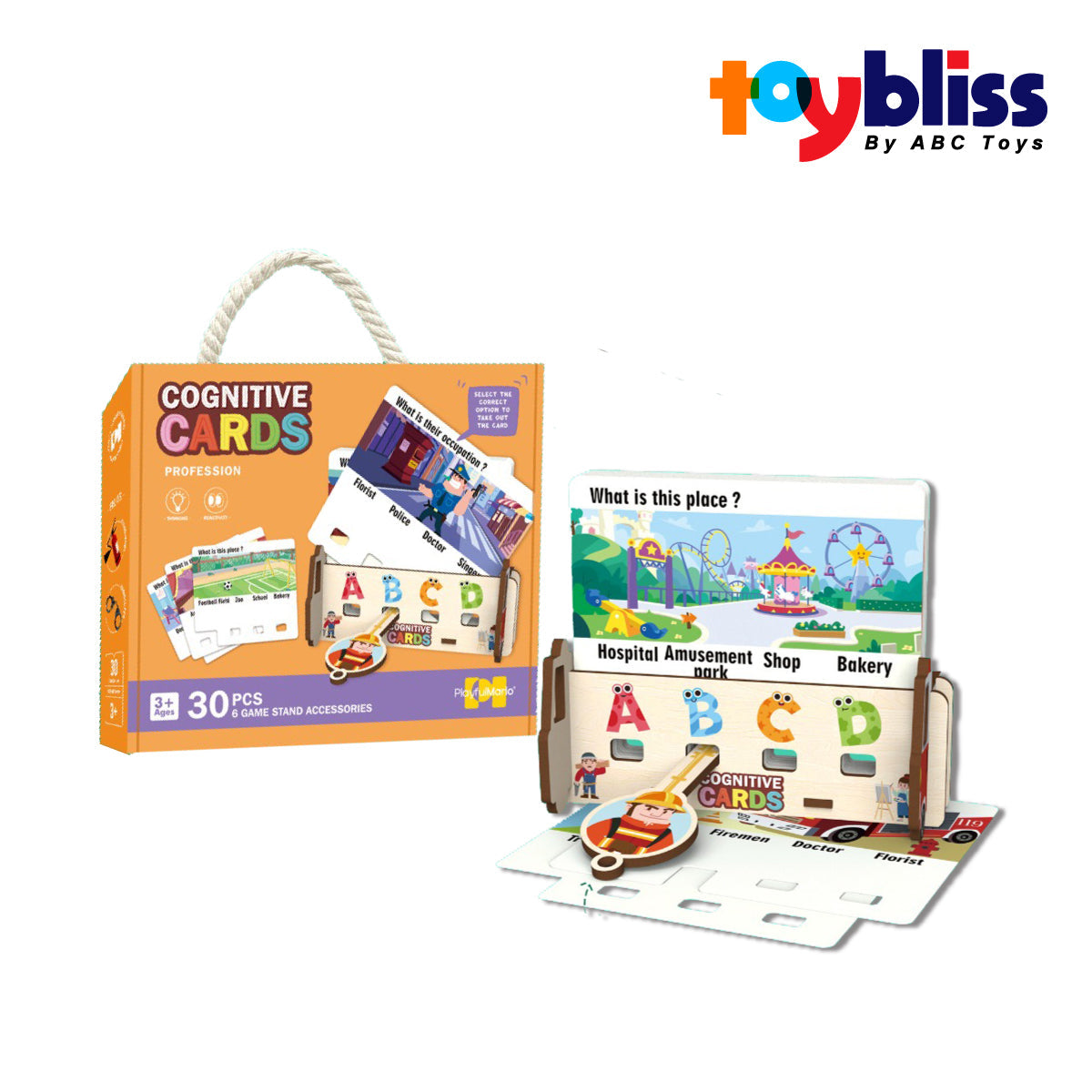 Toybliss - PlayfulMario Cognitive Profession 30pcs Puzzle (88933), Age 3+