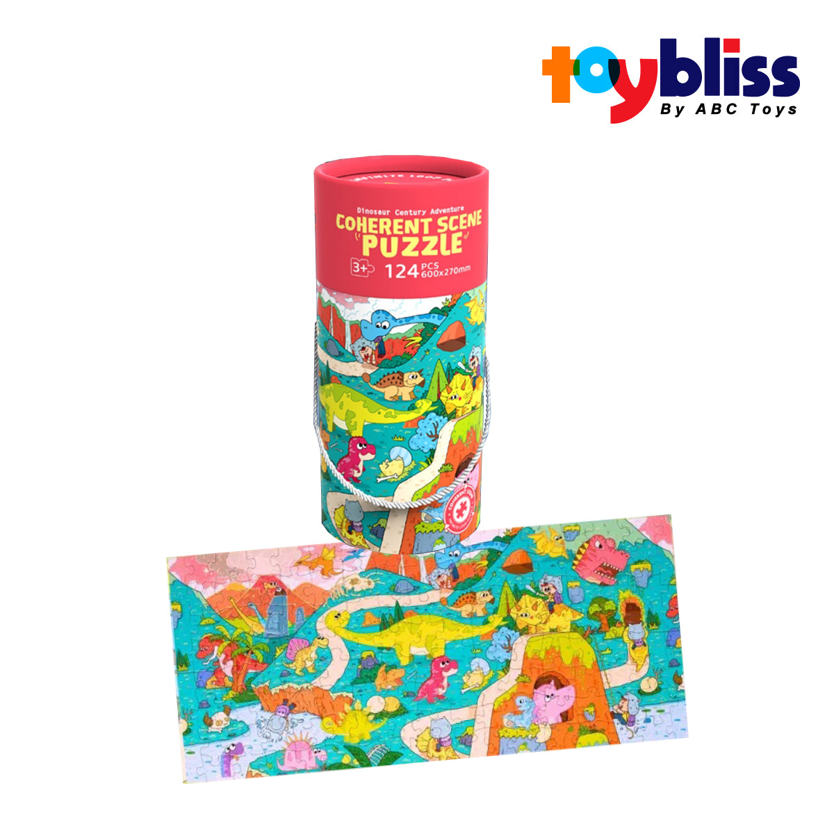 Toybliss PlayfulMario Dinosaur 124Pcs Puzzle (88913), Ages 3+