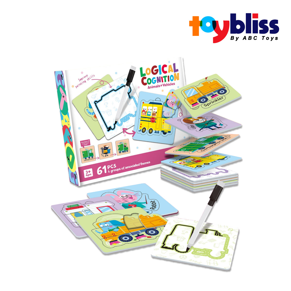 Toybliss PlayfulMario Logical Cog 61Pcs Puzzle (88908), Ages 3+