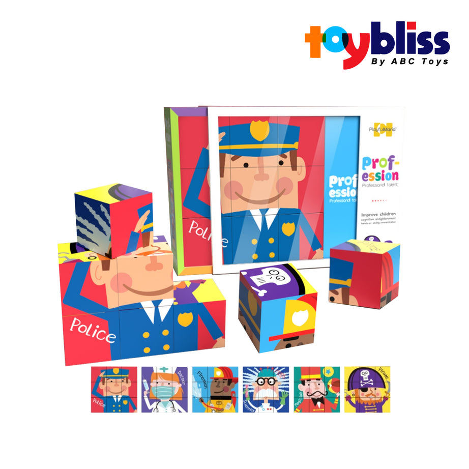 Toybliss PlayfulMario Profession Block 6In1 Puzzle (88695), Ages 3+