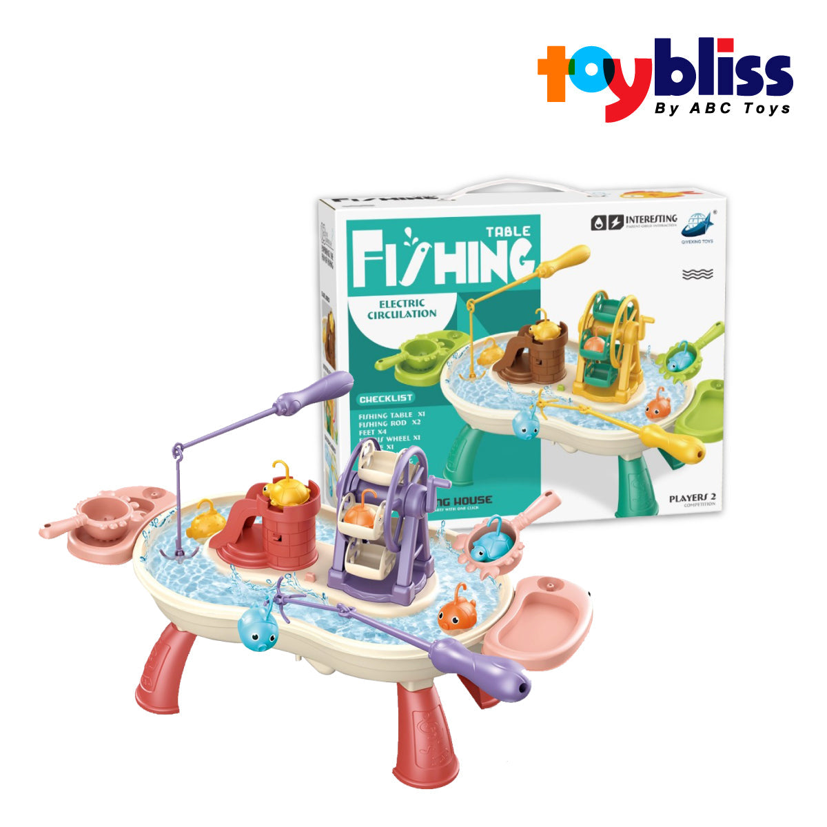 Toybliss QIYEXING Table Fishing Game with Light & Sound 3+ (QY9995), Age 3+