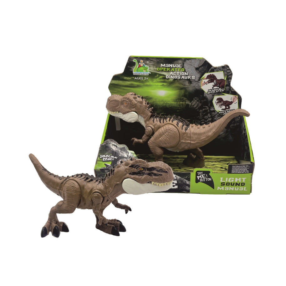 Toybliss Manual Operated Action Dinosaur with Sound (RS054-1), Ages 3+