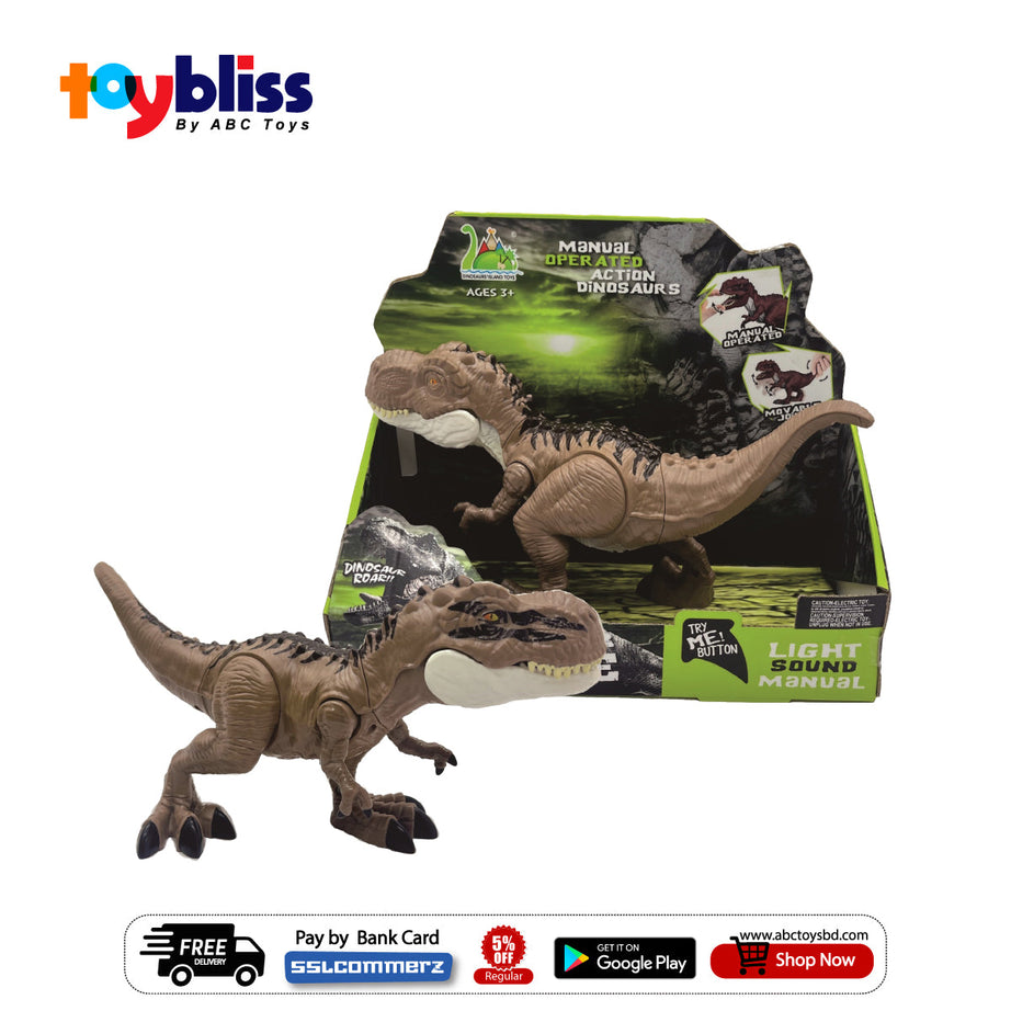 Toybliss Manual Operated Action Dinosaur – Roaring Fun!