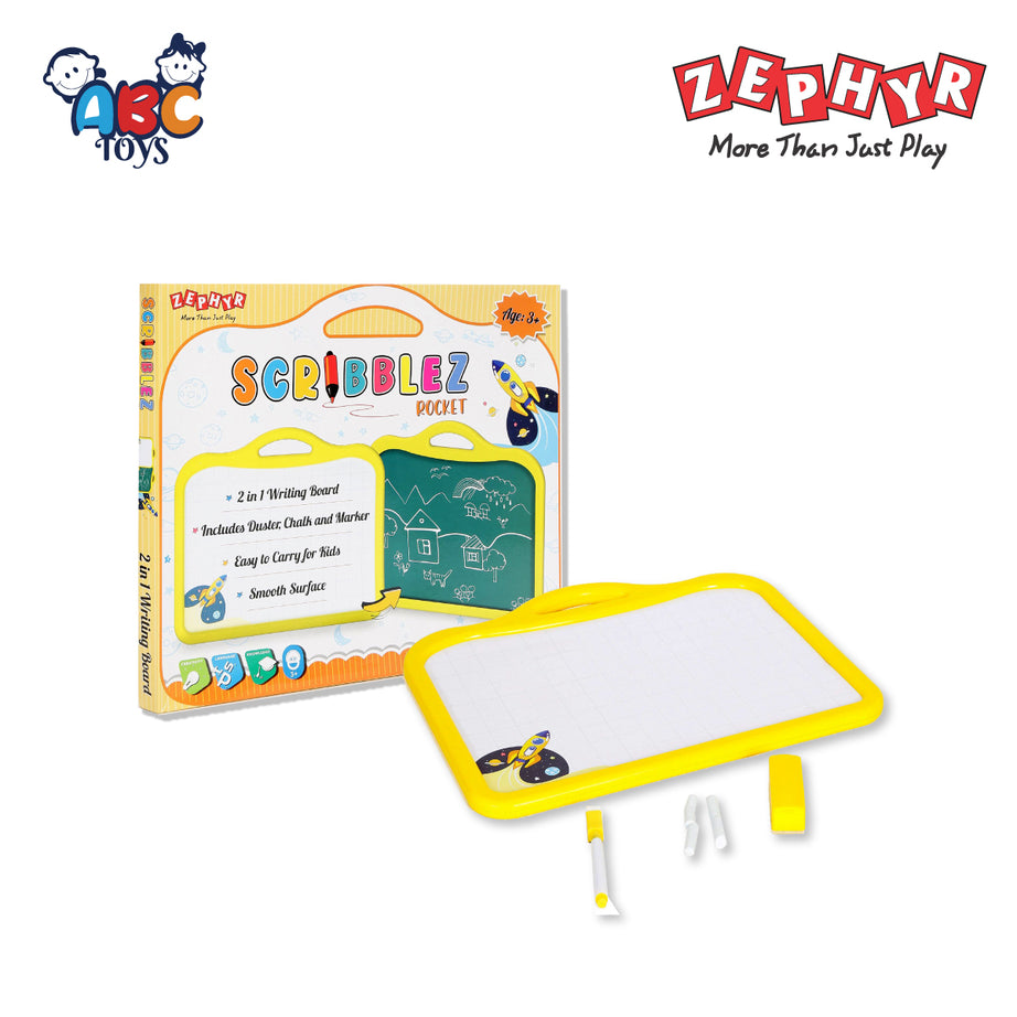 Zephyr 04034 Scribblez Rocket 2in1 Writing Board, Age 6+