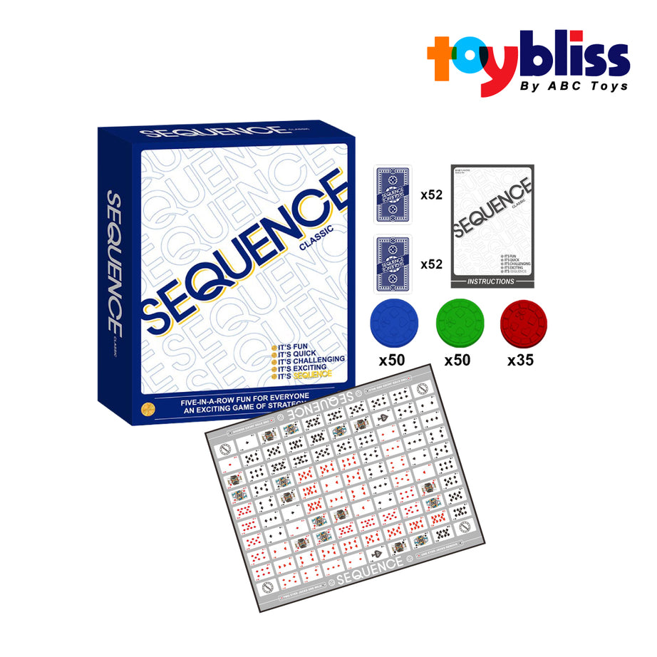 Toybliss SEQUENCE CLASSIC Board Game (8002B), Ages 7+