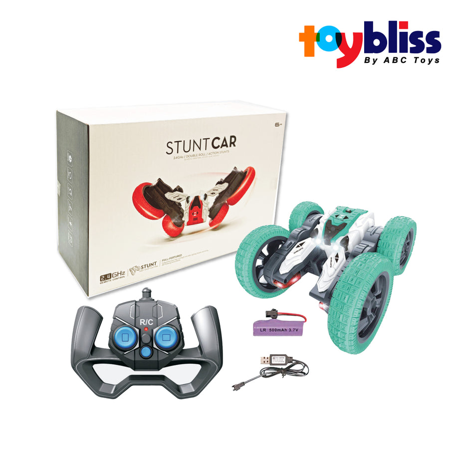 Toybliss STUNT Double Roll RC CAR with Sounds (CQ-509), Ages 6+