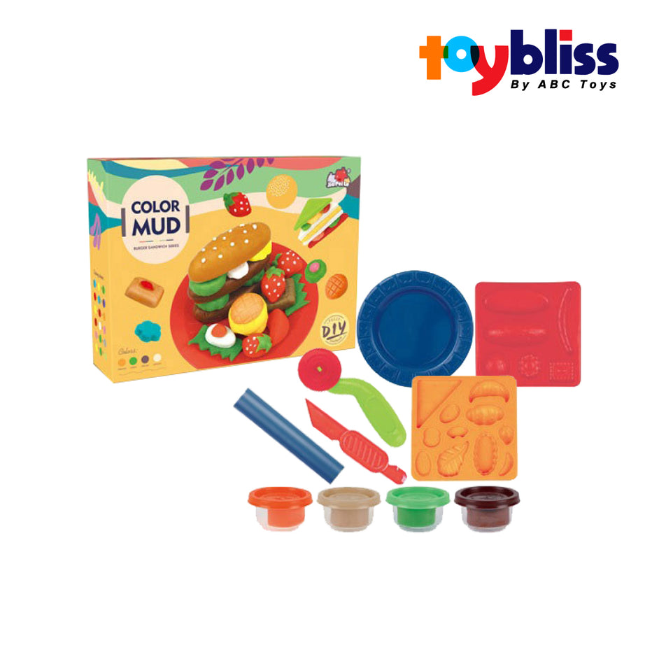 Toybliss Color Mud DIY Burger Set (5838-63), Ages 3+