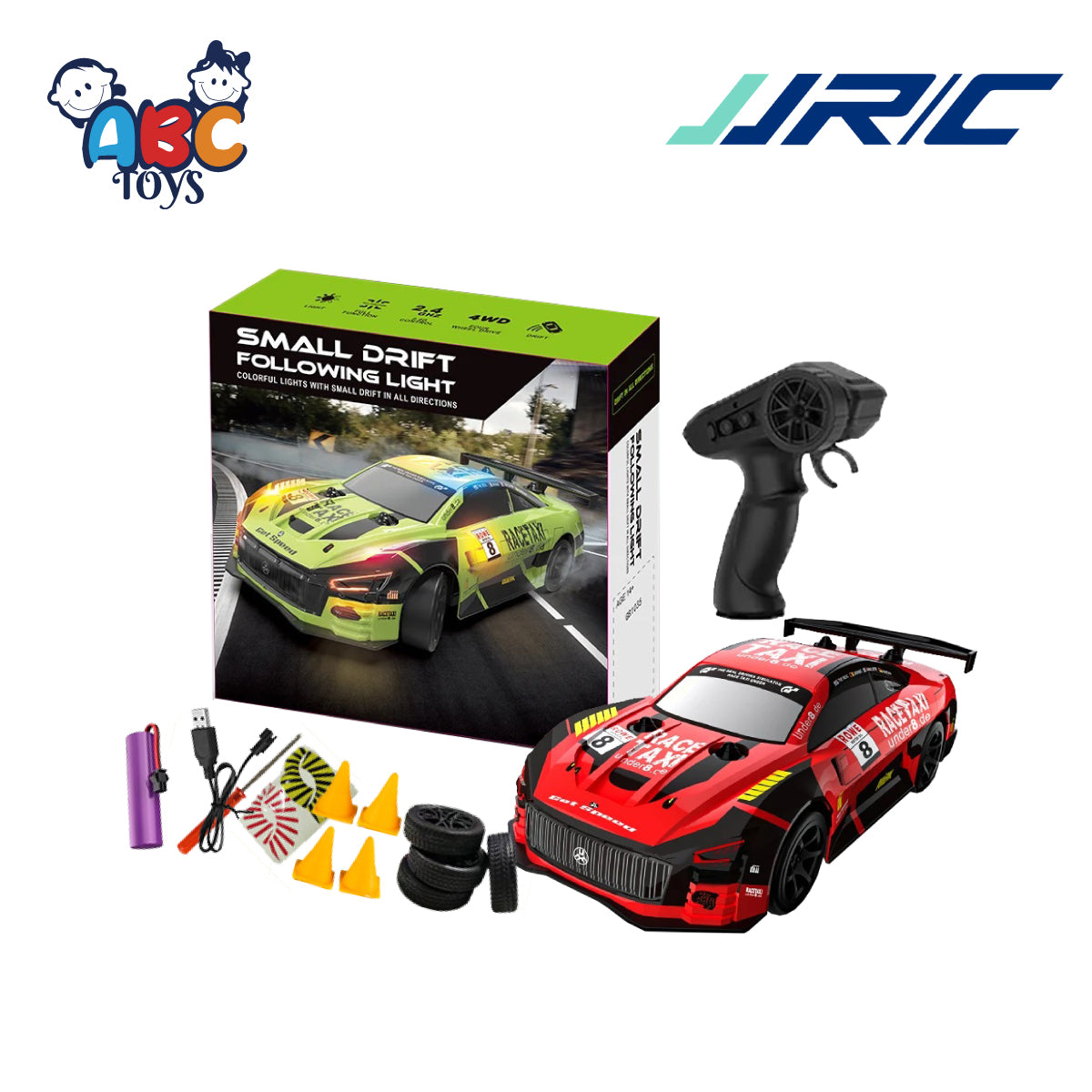 JJRC GB1035 2.4GHz 4WD RC Car with LED Light, Ages 8+