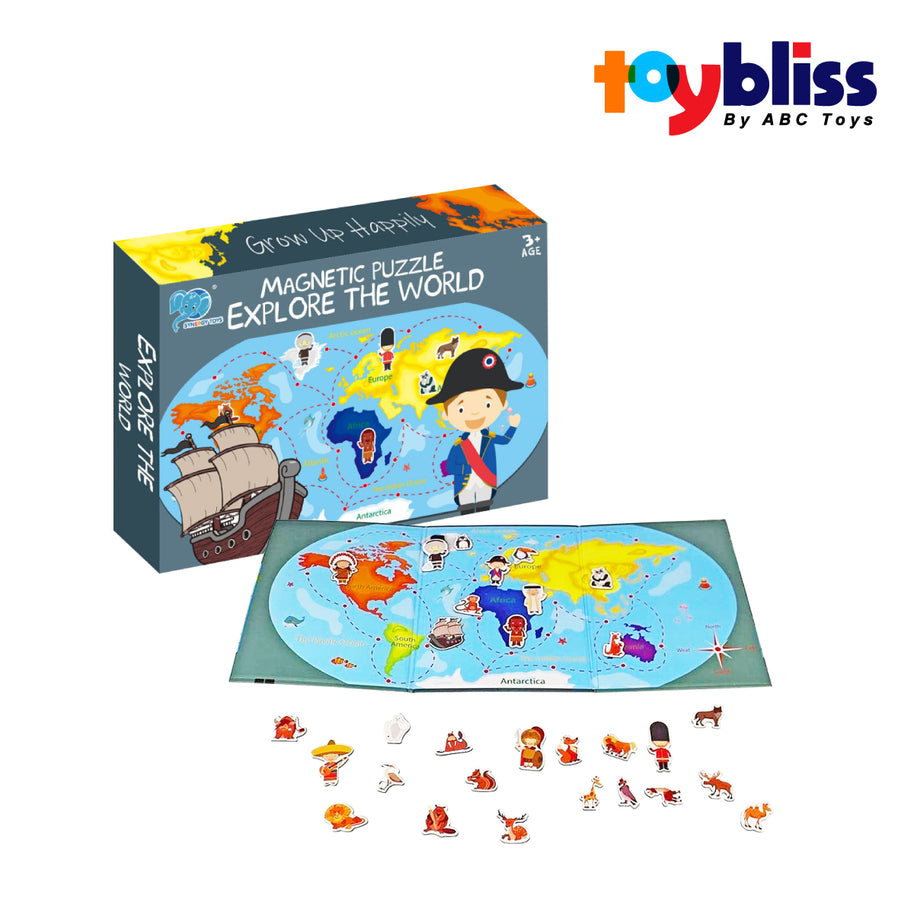 Toybliss Synergy Magnetic Explore The world 31 Pcs puzzle (8326-3), Age 3+