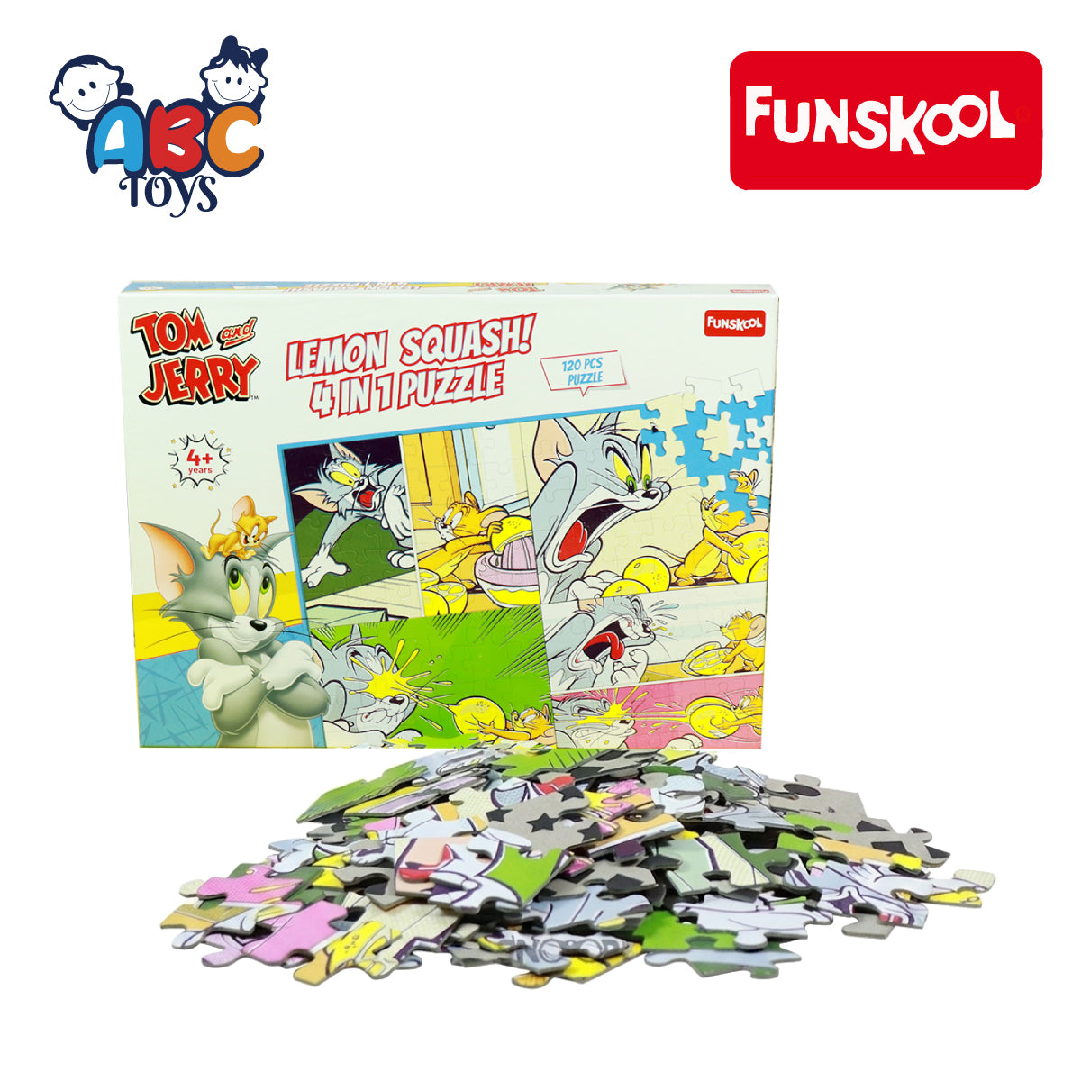 Funskool TOM & JERRY LEMON SQUASH 4IN1 PUZZLE, Age 4+