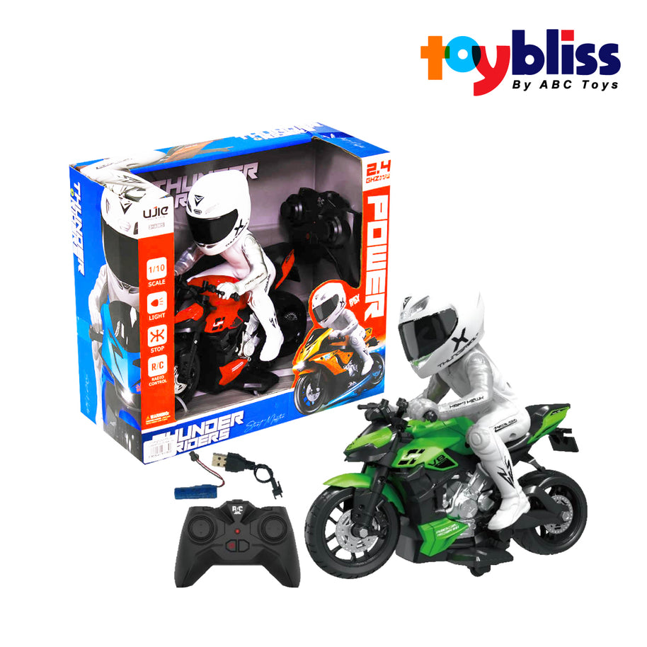 Toybliss UJIE 1:10 Thunder Riders Remote Control Racing Bike (UJ99-MT02), Ages 3+