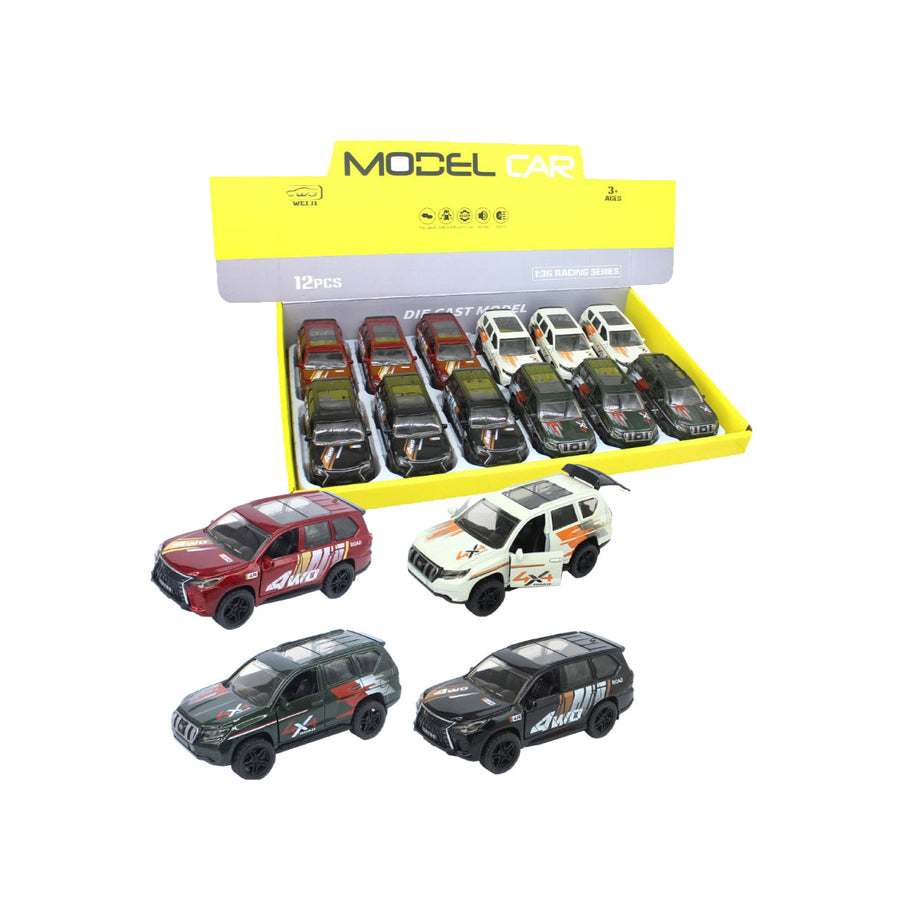 Toybliss Wei Ji 1:36 Die-Cast 4WD Pull Back Car (737-12), Ages 3+