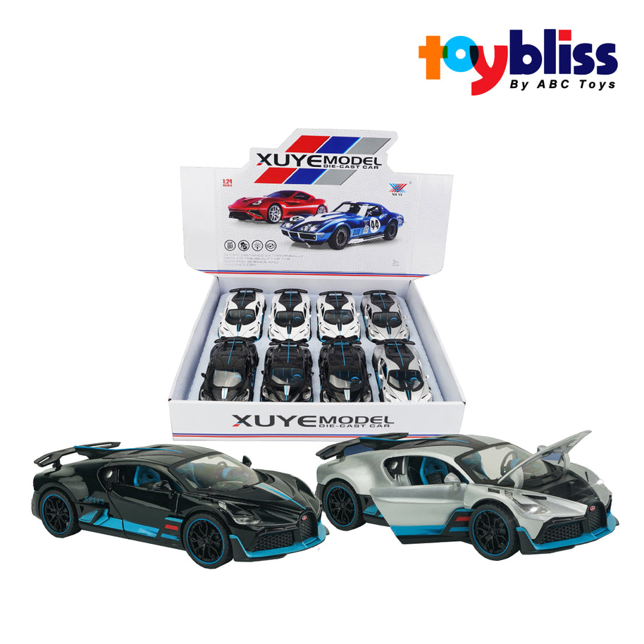 Toybliss XU YE 1:24 Die-Cast Bugatti Pull Back Car (K240B3), Ages 3+