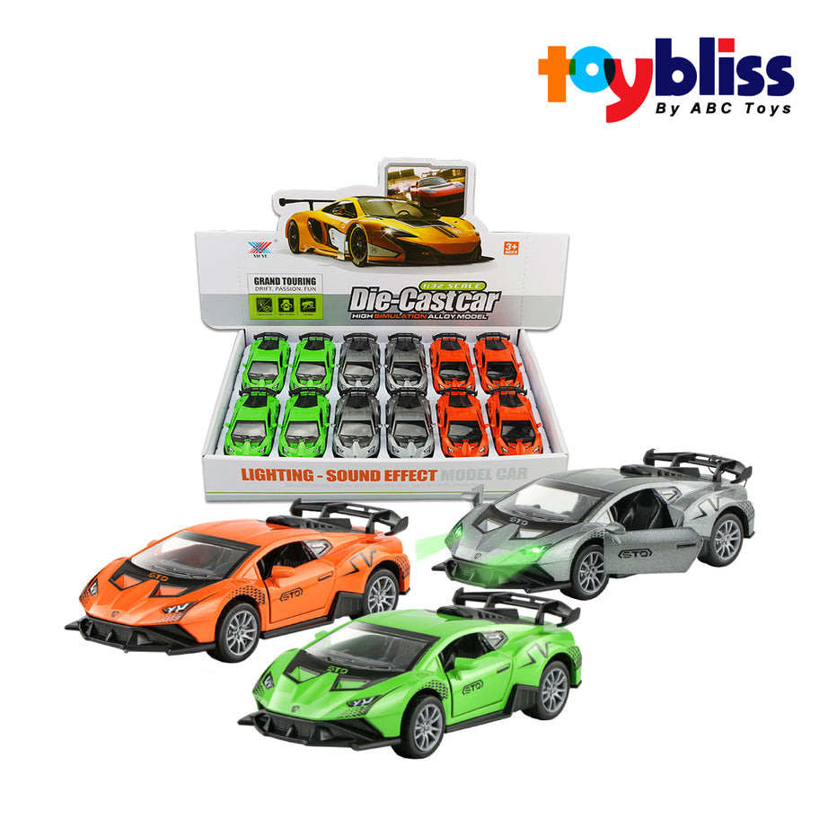 Toybliss XU YE 1:32 Die-Cast Lamborghini Pull Back Car with Lights & Sound (K174BB), Ages 3+