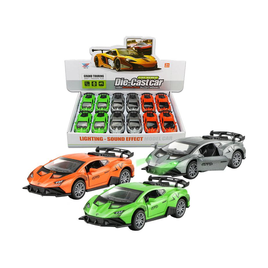 Toybliss XU YE 1:32 Die-Cast Lamborghini Pull Back Car with Lights & Sound (K174BB), Ages 3+
