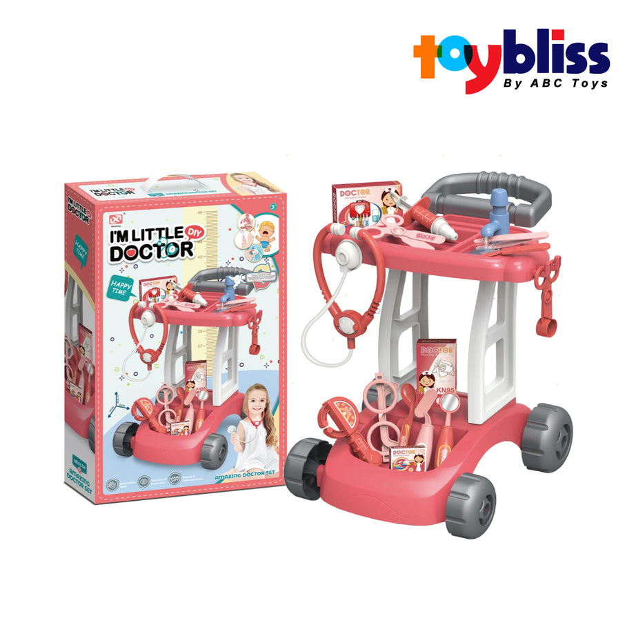 Toybliss Xinletong Doctor Set 14Pcs Pink Diy 8837A-1, Age 3+ (Damage Box)