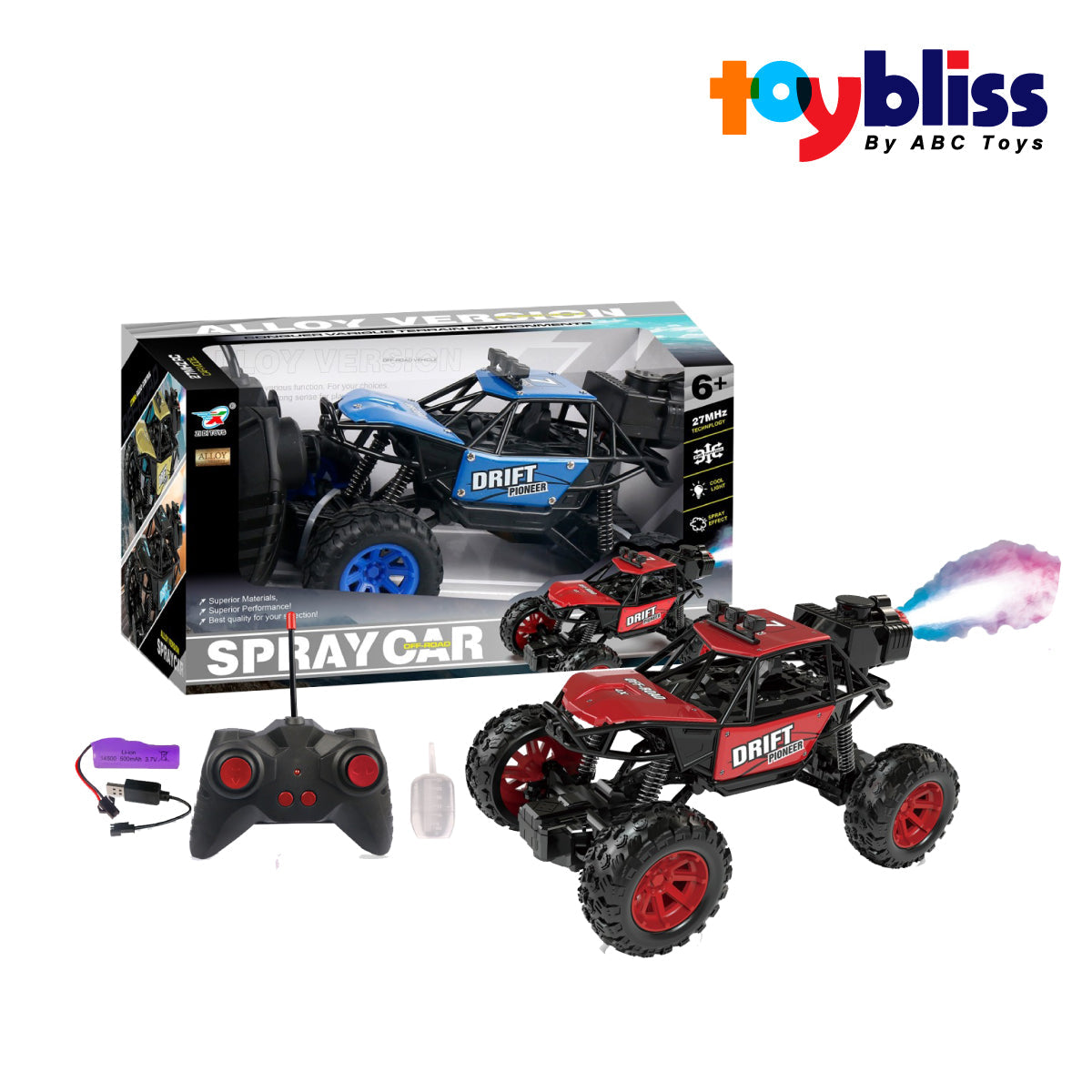 Toybliss - ZI DI Alloy Remote Control Off-Road Spray Car (699-5), Age 6+
