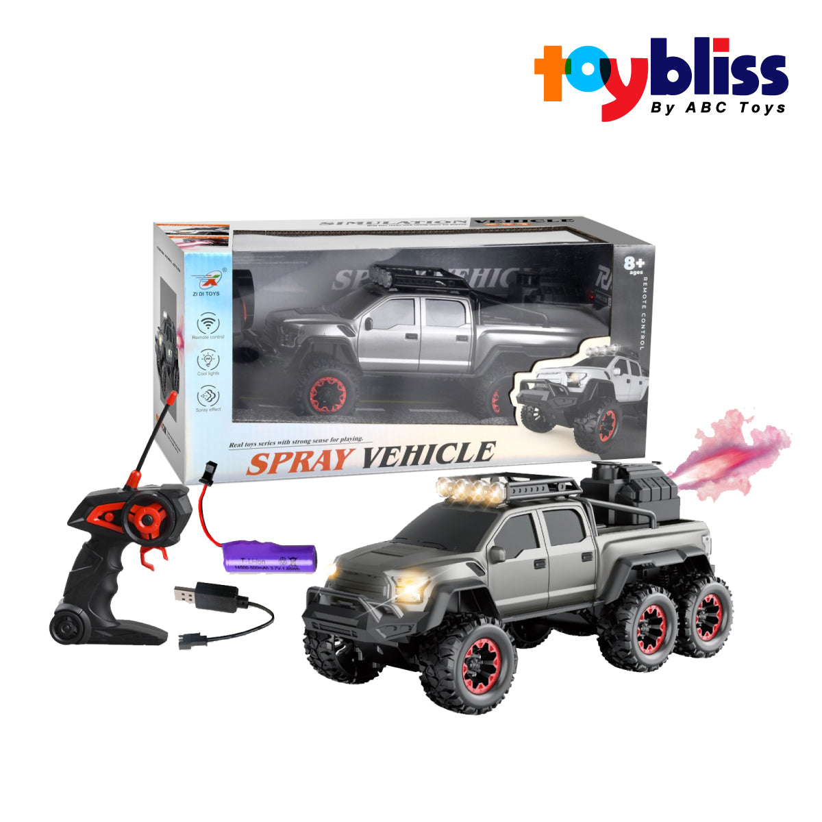 Toybliss ZI DI Remote Control Simulation Spray Vechicle (700-2), Ages 8+