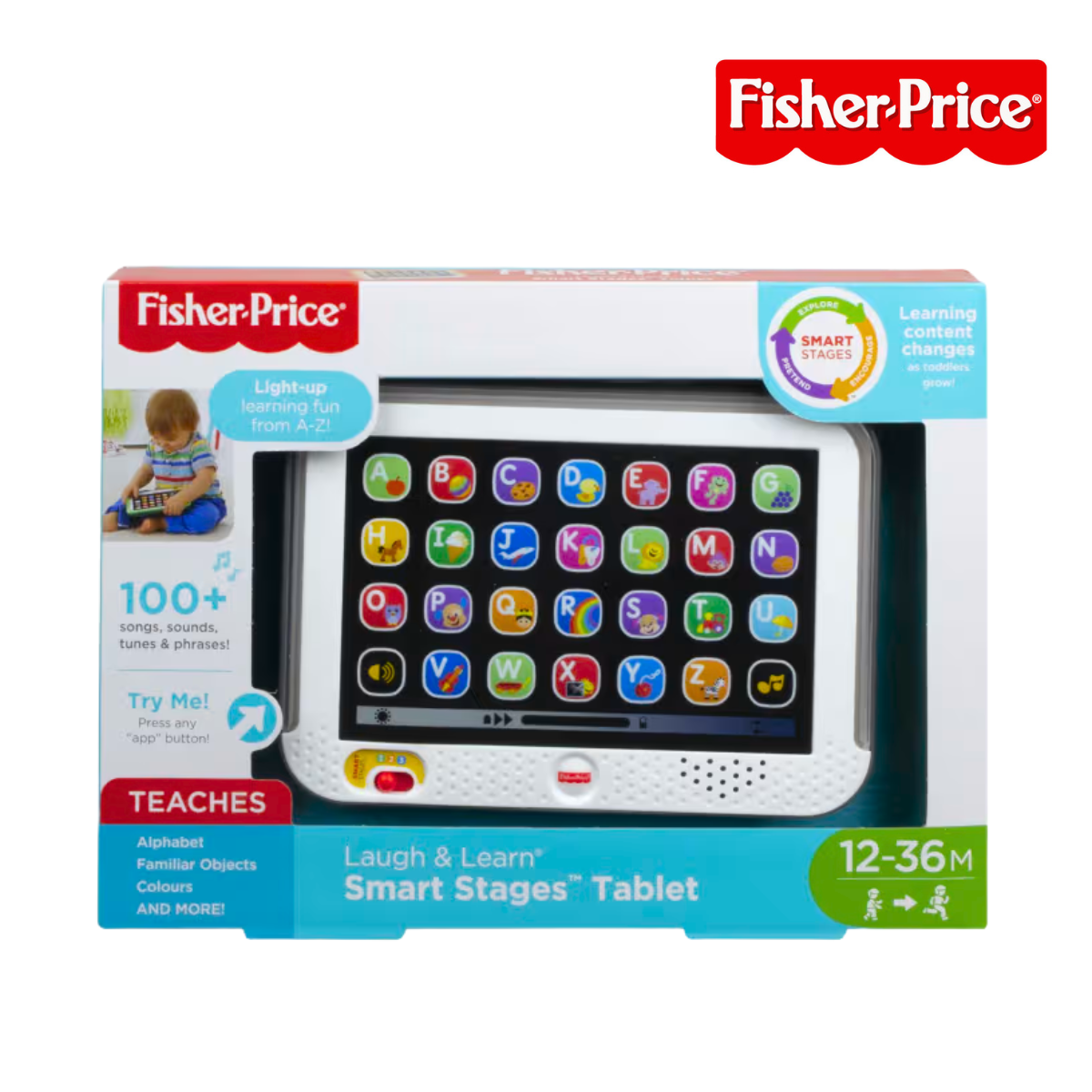 Fisher Price CDG33 Laugh & Learn Smart Stages Tablet, Ages 12m-36m