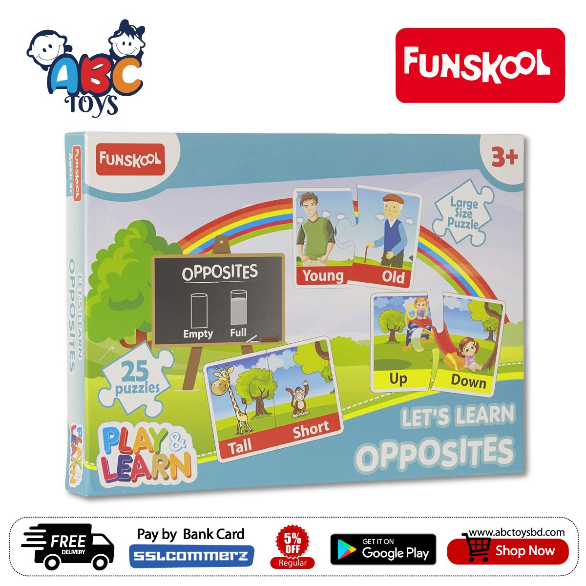 Funskool Let's Learn Opposites Puzzle - Abc Toys