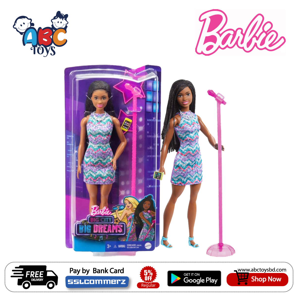 Barbie Hcb14 Big City Big Dreams Doll - Abc Toys