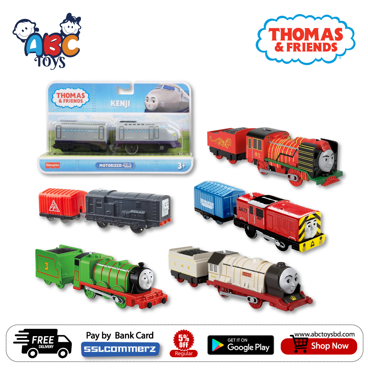 Thomas & Friends BMK88 TrackMaster Motorized Engine Assortment - Abc Toys