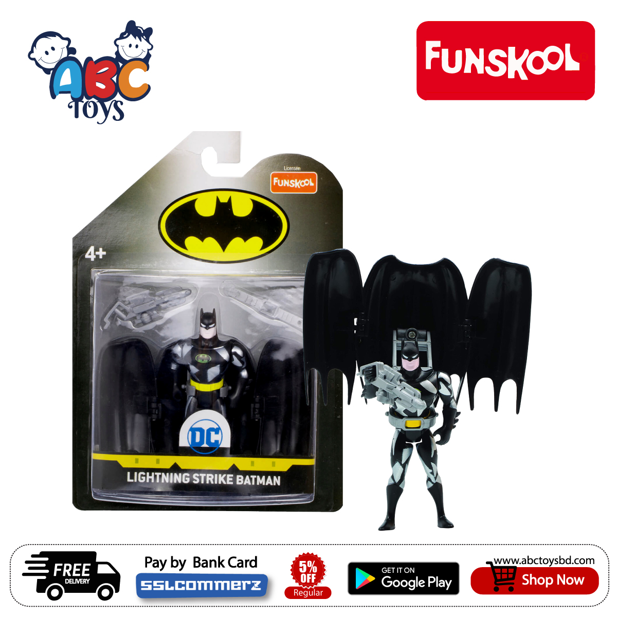 Fuskool Lightning Strike Batman - Abc Toys