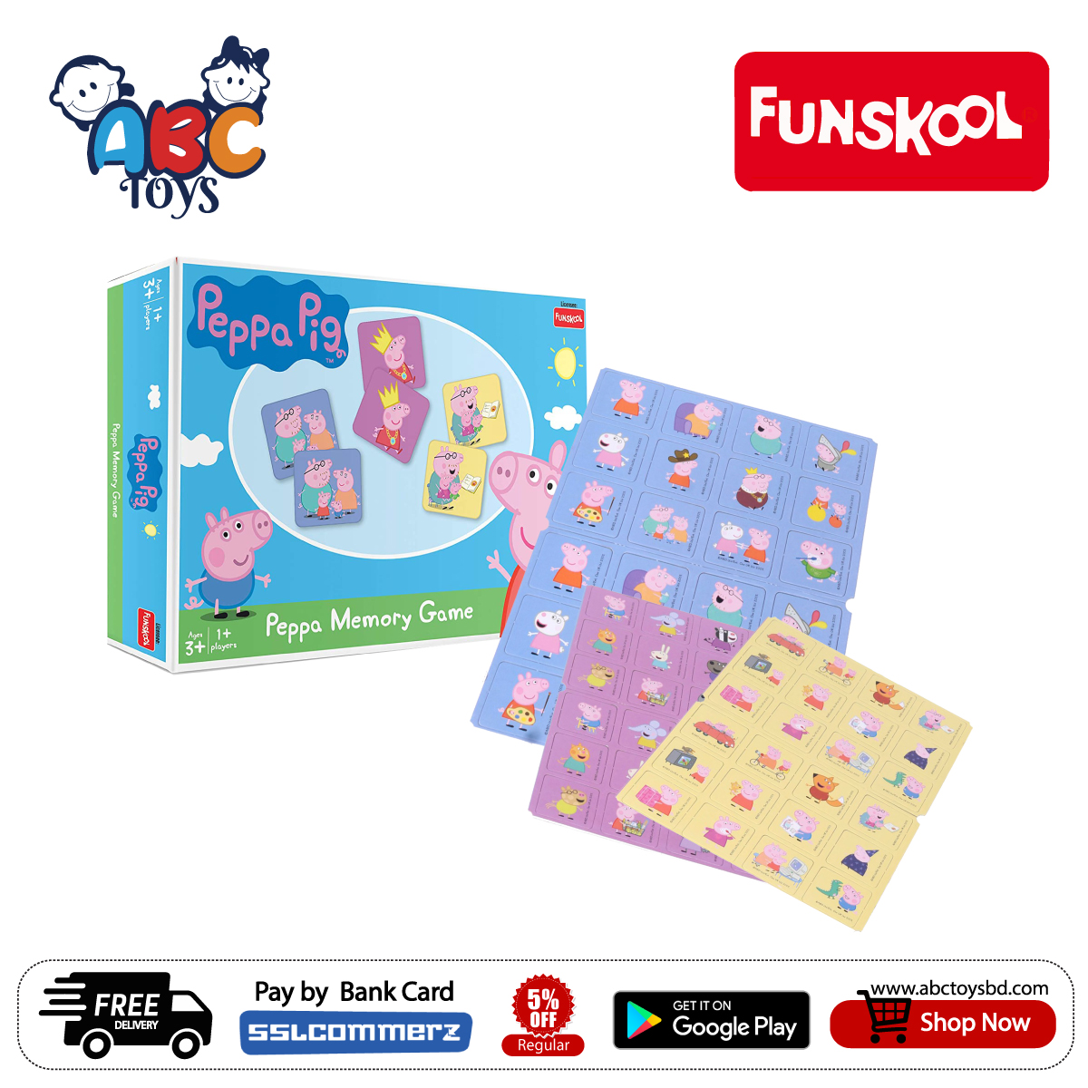 Funskool Peppa Pig Memory Game - Abc Toys