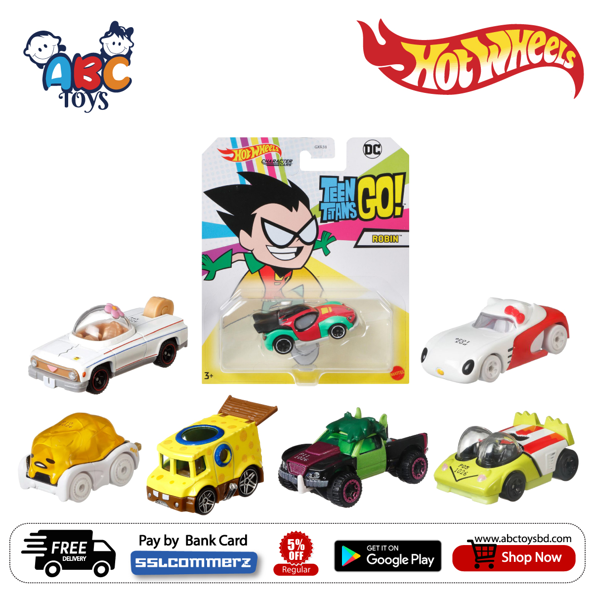 Hot Wheels GXR38 Entertainment Character Car Assortment - Abc Toys