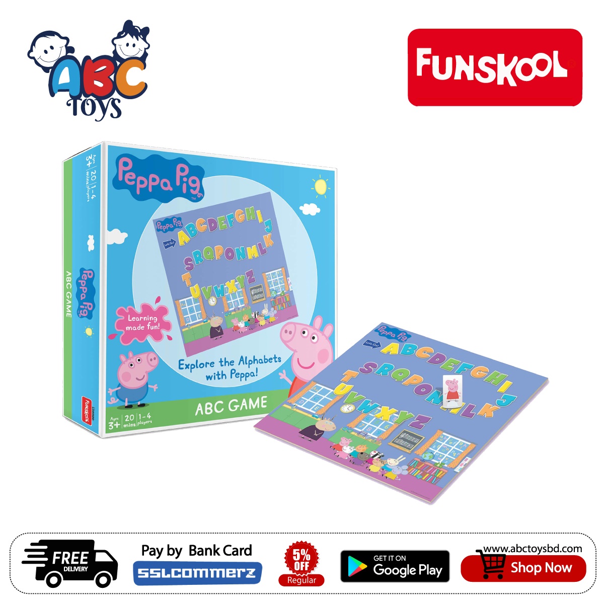 Funskool Peppa Pig - ABC Game - Abc Toys